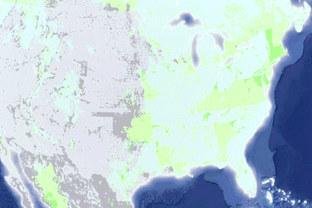 From 1700 to 2000, the evolution of American anthromes