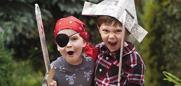 Children playing pirates