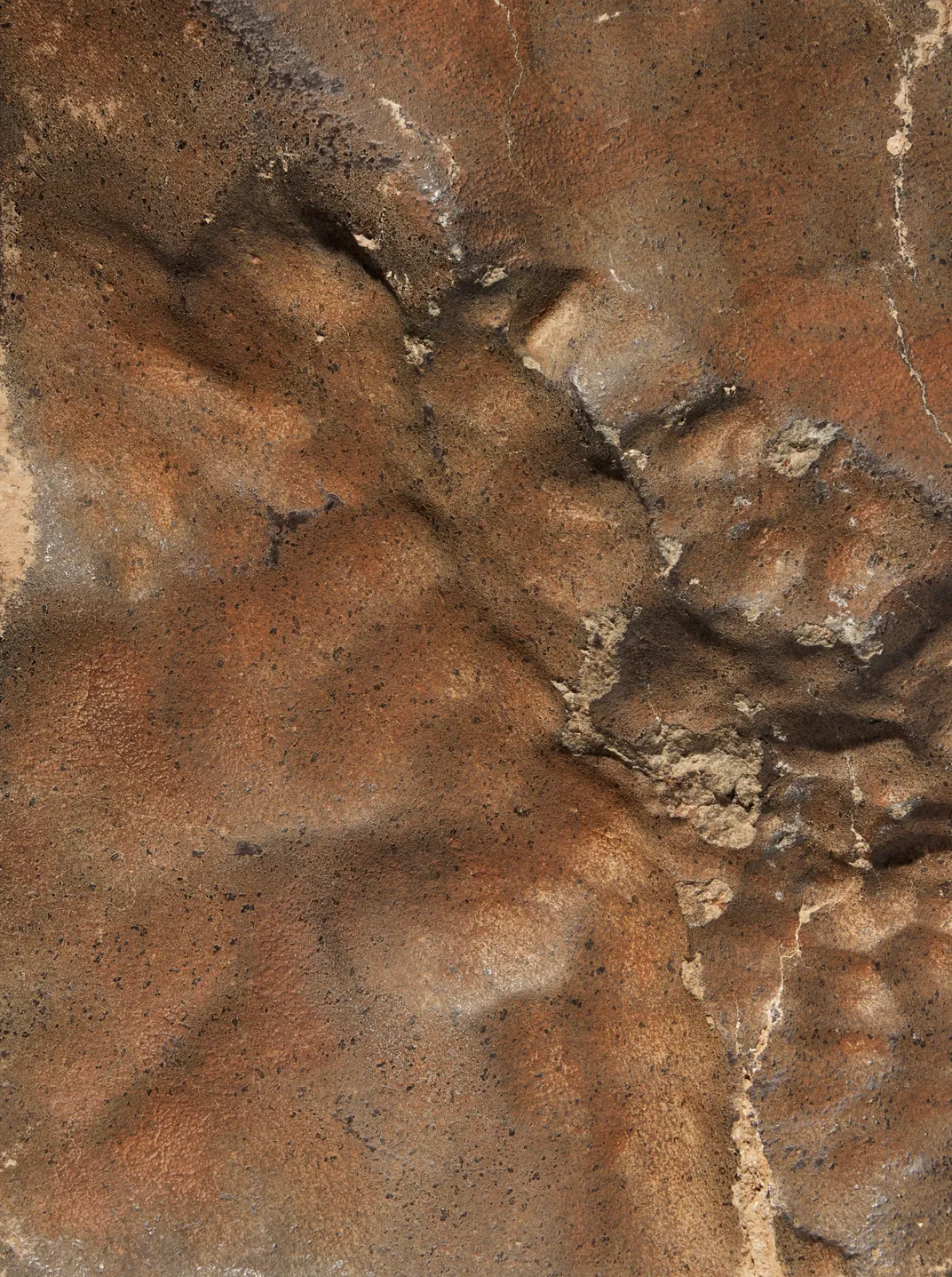 Close-up shot of Martian rock