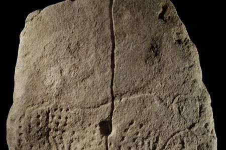 The limestone carving of an aurochs