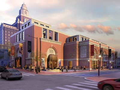 An exterior rendering of the museum, set to open in April 2017.