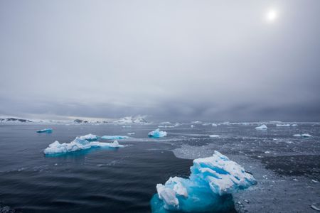 Blue ice in Antarctica. 