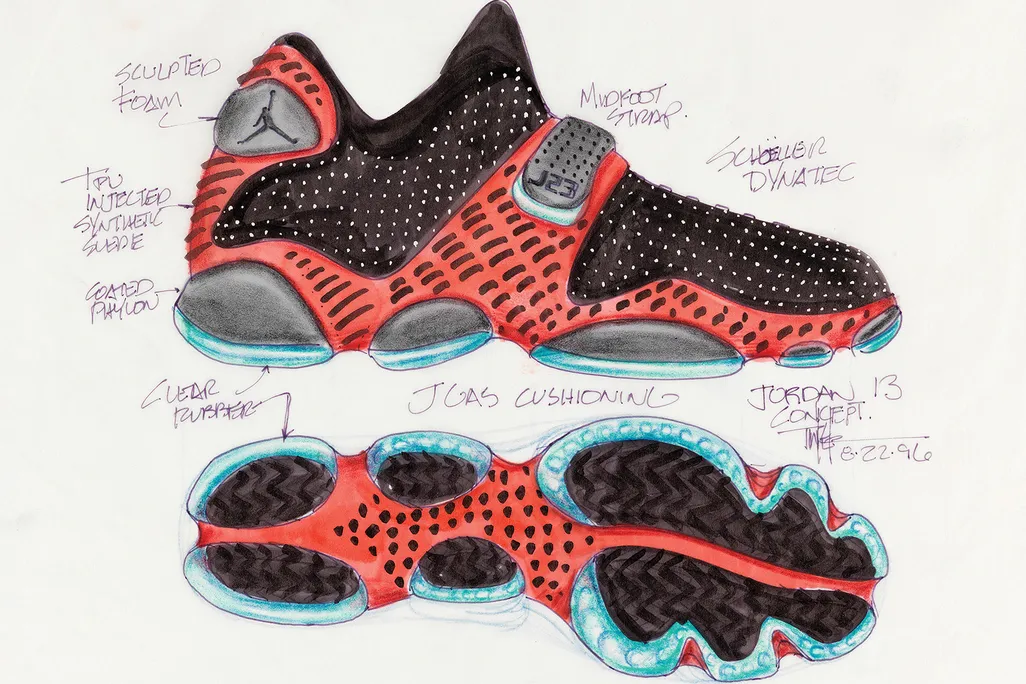 Tinker Hetfield design for Air Jordan XIII