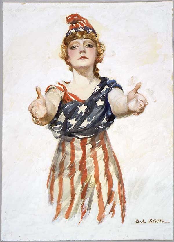 Patriotic poster of Columbia