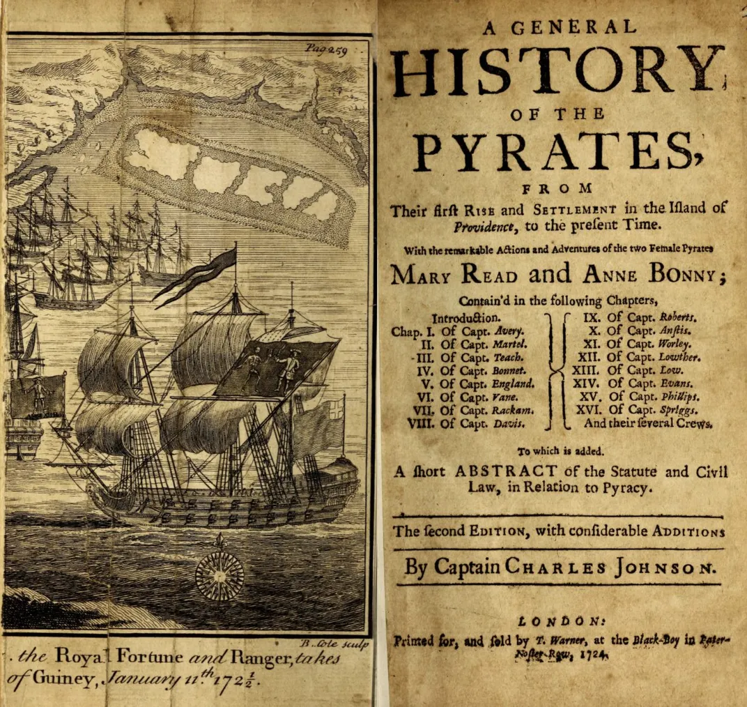 The title page of A General History of the Pirates​​​​​​​