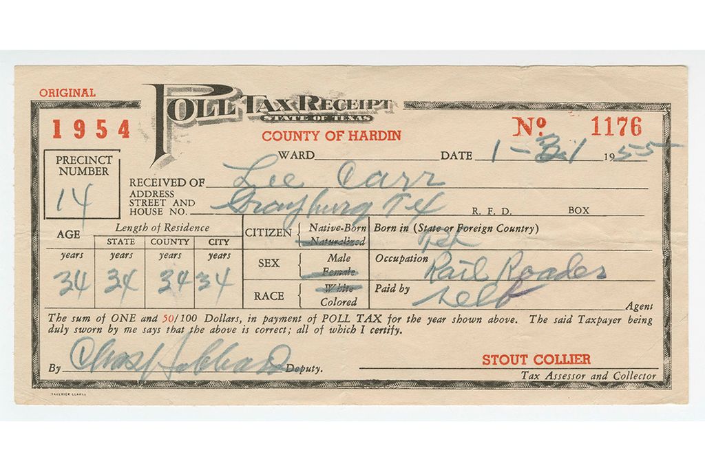 Poll Tax Receipt