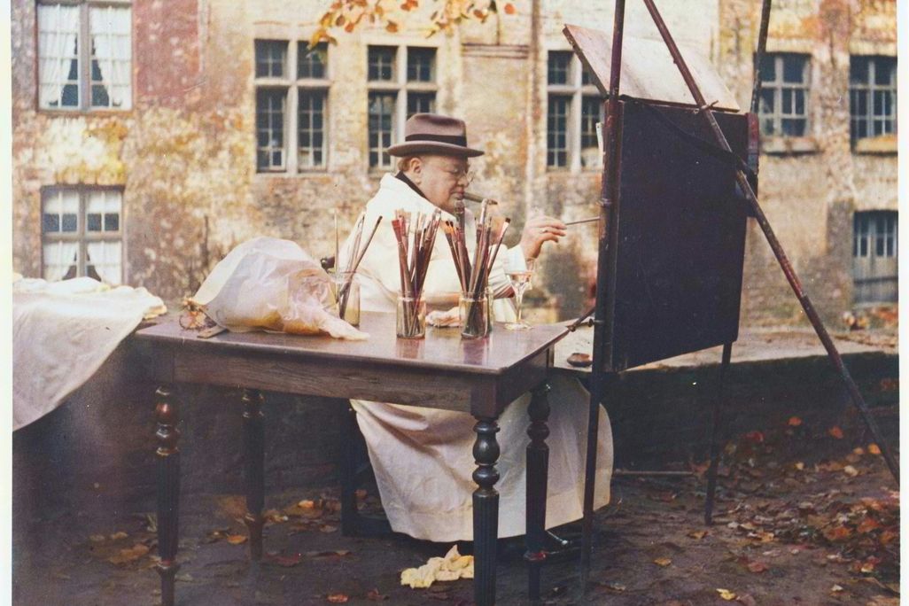 Churchill painting in Belgium