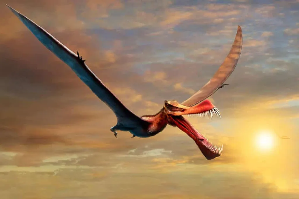 An artist's interpretation of what the pterosaur would look like