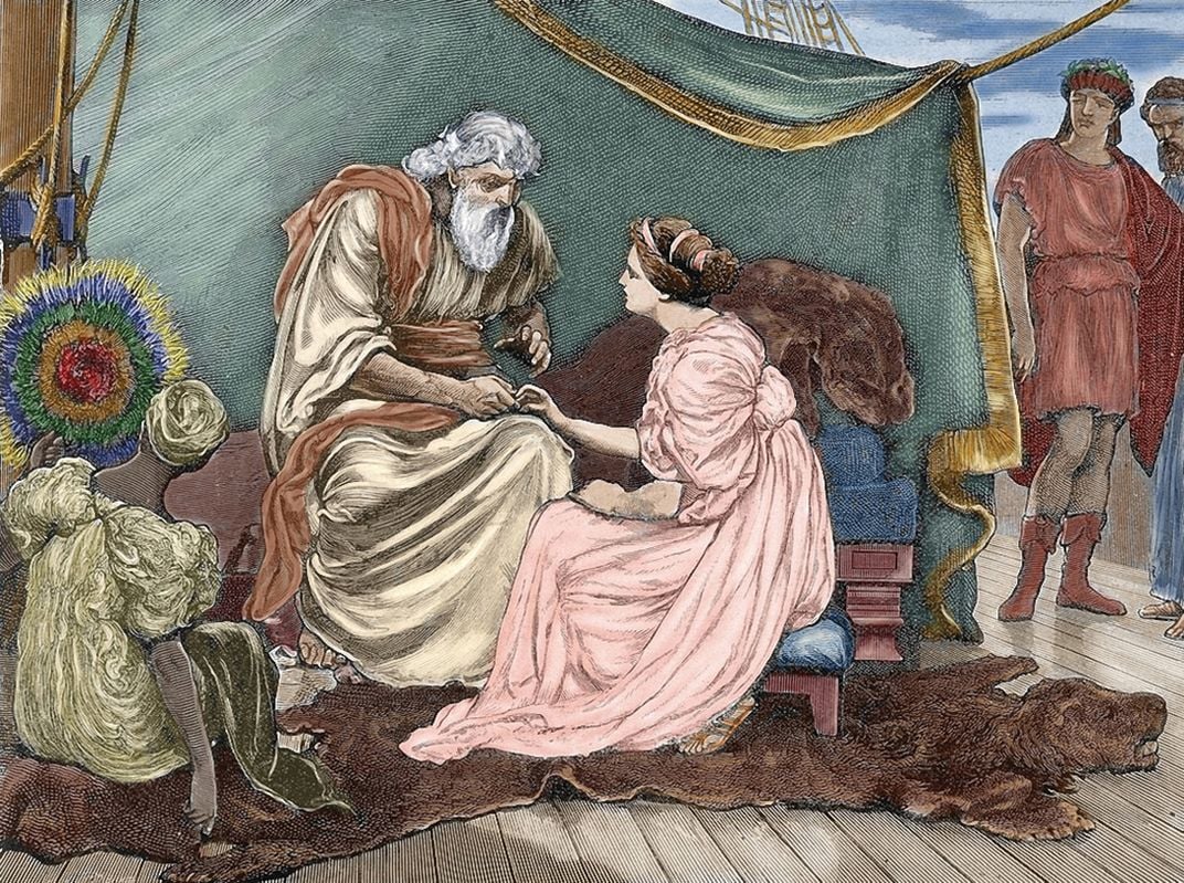 An undated illustration of Pericles and his daughter, Marina.