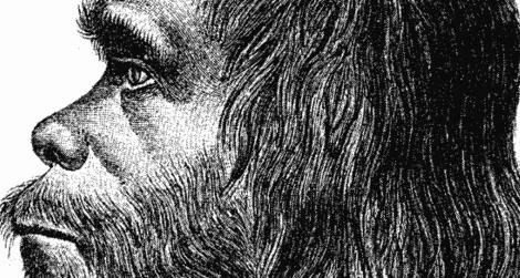 What's going on in this guy's head? Read How to Think Like a Neanderthal to find out.