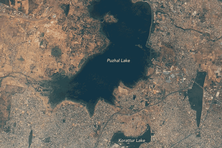 These "before" (May 31, 2018) and "after" (June 19, 2019) images illustrate the Indian city's dire water shortage