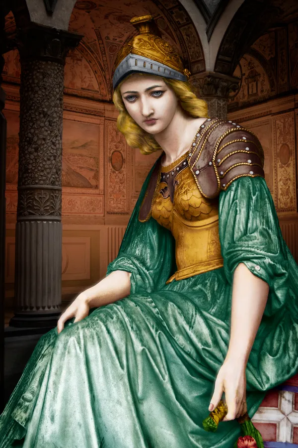 Emilia Filonardi at 20 as Minerva, 1863, after G B Lombardi thumbnail