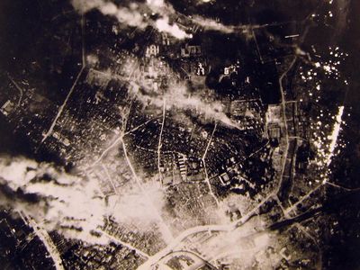 Different night, same result. Tokyo burns during a raid on May 26, 1945. 