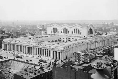 Aerial view of Pennsylvania Station