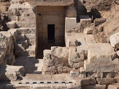 The temple&#39;s north tower, which holds a newly discovered chamber