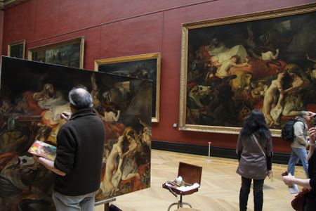 That's not an art forger—it's a copyist. 