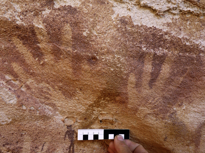 Were these small prints left by Stone Age babies...or lizards? 