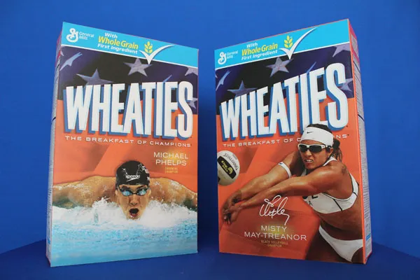 Michael Phelps and May-Treanor Wheaties Boxes