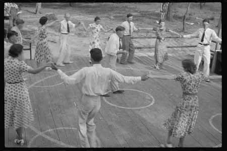 A square dance on Skyline Farms in Alabama, circa 1937.