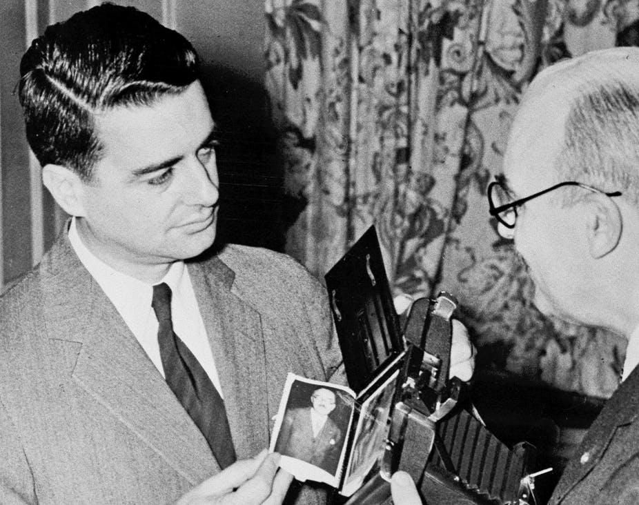 It’s been 70 years of instant photography, thanks to Edwin Land, on the left.