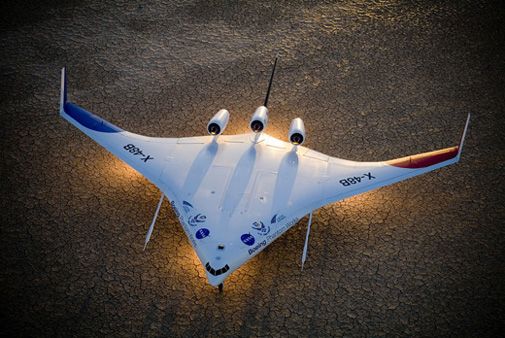 The X-48B begins flight testing next year.