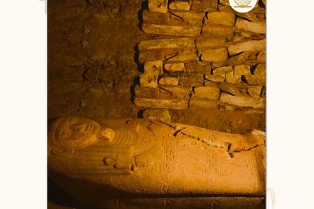 The pink granite sarcophagus of&nbsp;Ptah-M-Wia, an important official during the reign of Ramses II