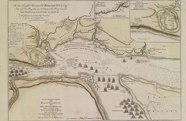 Plan of the River St Laurence and siege of Quebec