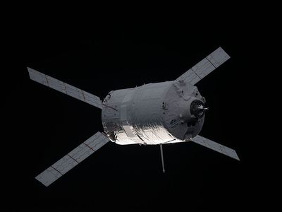 European Space Agency's "Edoardo Amaldi" ATV-3 approaches the International Space Station.