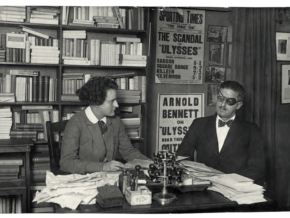 James Joyce and Sylvia Beach at Shakespeare and Company