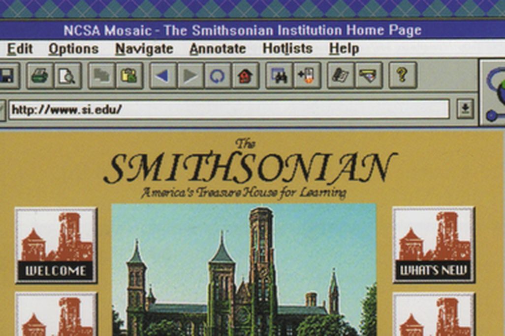 The Smithsonian homepage in 1995