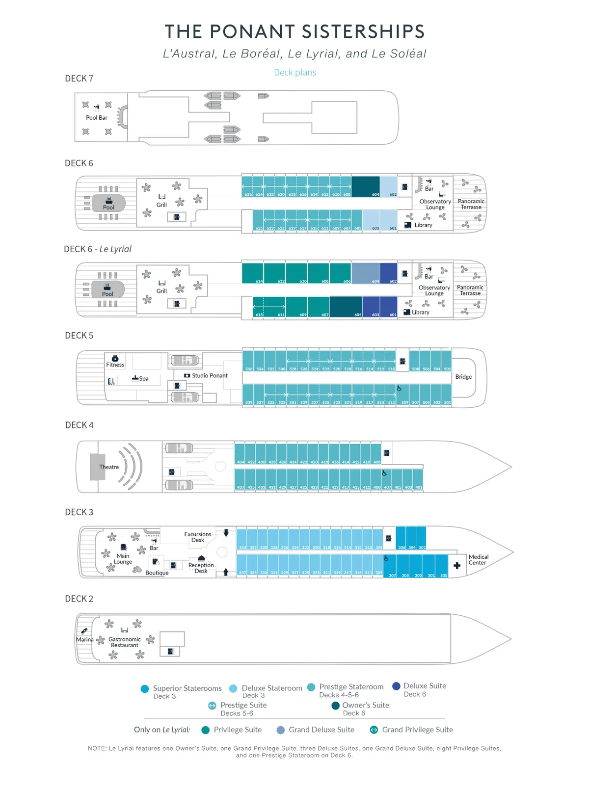 Le Boréal deck plan image