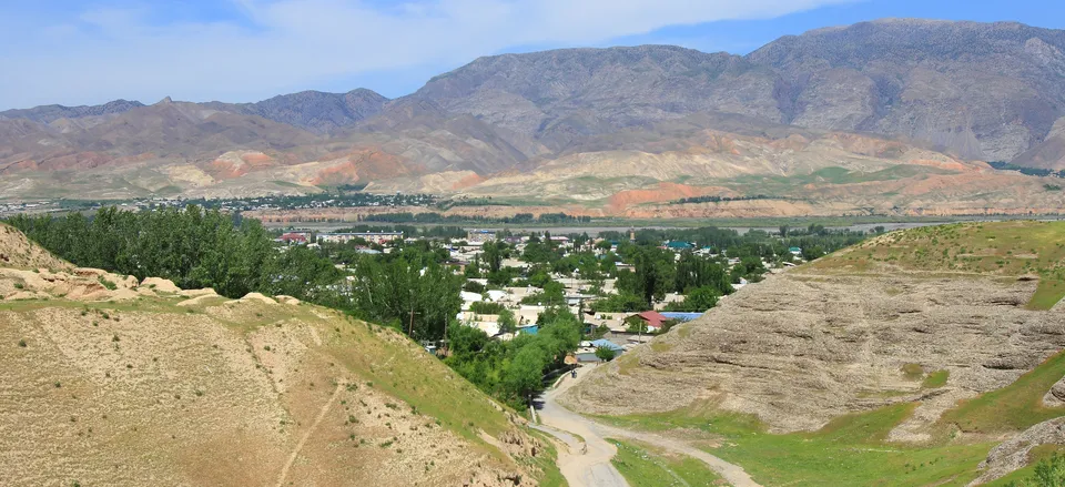  Panorama of the city of Penjikent, Tajikistan 