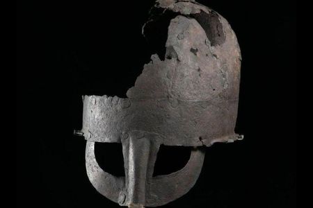 The helmet has been on view at England's Preston Park Museum since 2012.