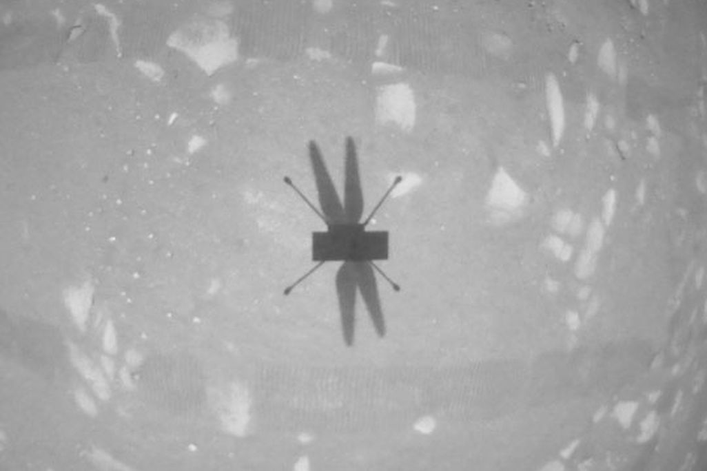 Ingenuity Mars Helicopter’s shadow