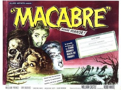 William Castle was adept at using marketing ploys to lure audiences to the movie theaters for his horror films. 