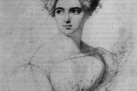 A portrait of Fanny Mendelssohn, by her husband Wilhelm Hensel. 