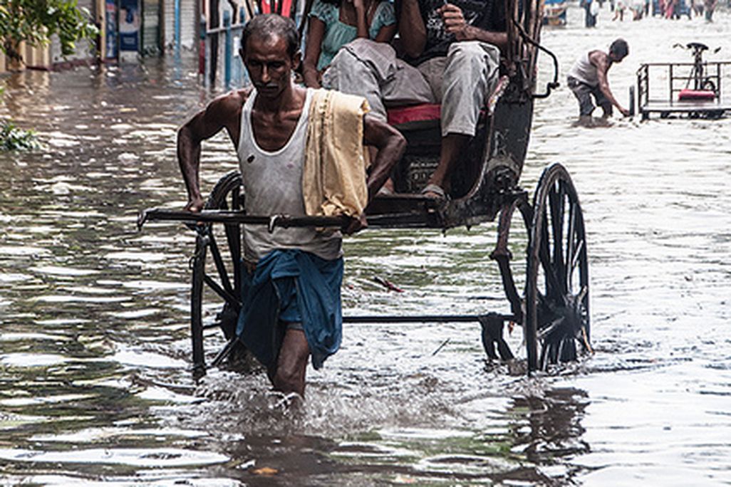 Flooded streets in Kolkata