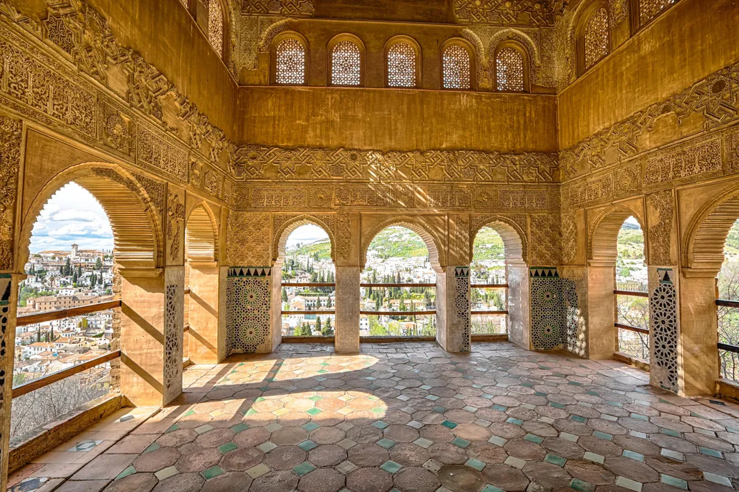Archways in Palacio de Generalife at Granada's Alhambra