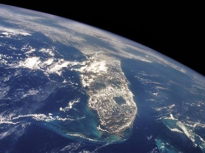 A NASA image of Florida in 1992. Coastal communities are most the vulnerable to the effects of sea level rise.