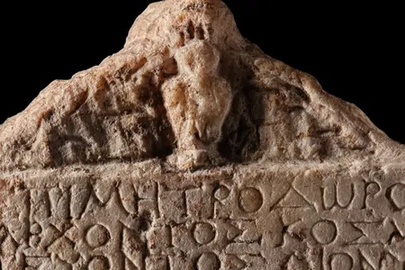 The marble tablet celebrates the achievement of about 30 Greek youths.&nbsp;