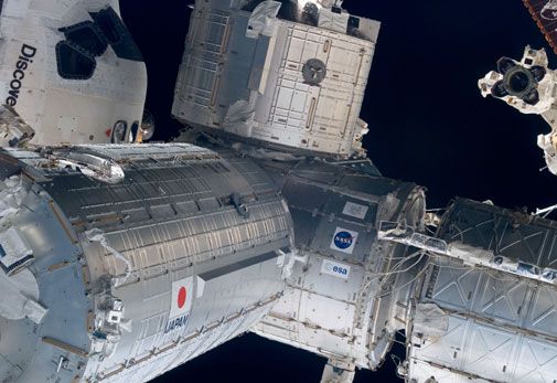 The space station's final pieces come together in orbit.