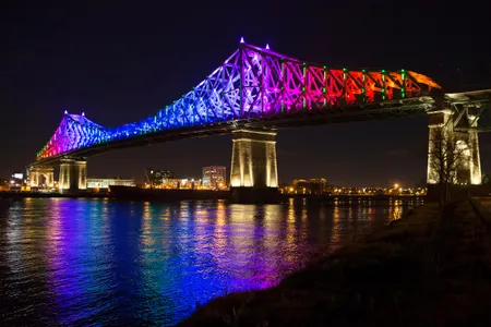 The Jacques Cartier Bridge in Montreal.
