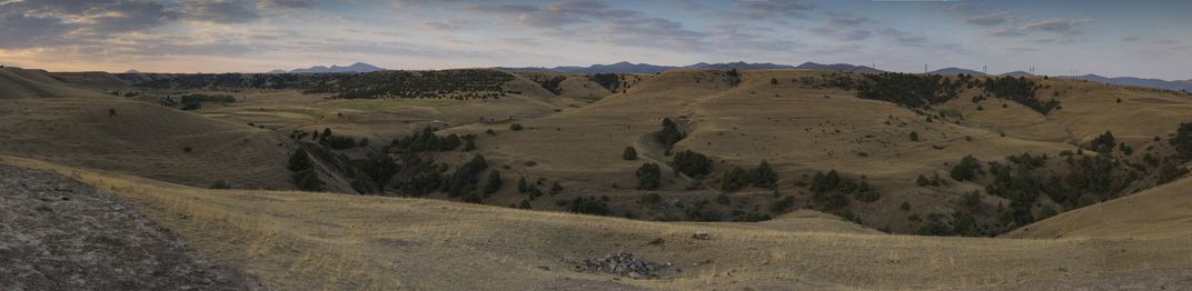 A panoramic view of the mountains near Tugunbulak, a site around 7,000 feet above sea level, recently connecting newly discovered ancient highland communities to the Silk Road.