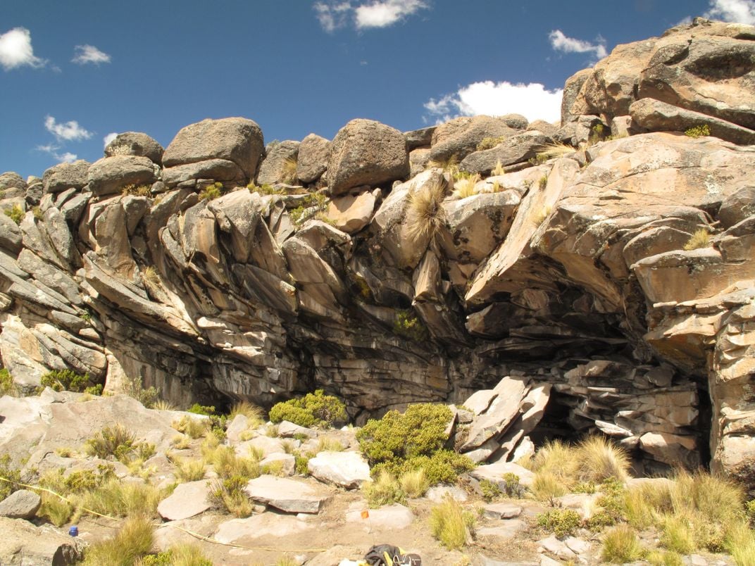 Stone Age shelter in Peru, by Kurt Rademaker