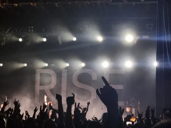 Revelry of concertgoers at a punk show thumbnail