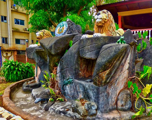 The Lion Mountains Sculptured Fountain of the Peace Museum, Sierra Leone thumbnail