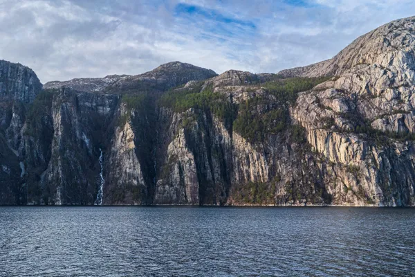 Waterfalls in Lysefjord Norway thumbnail