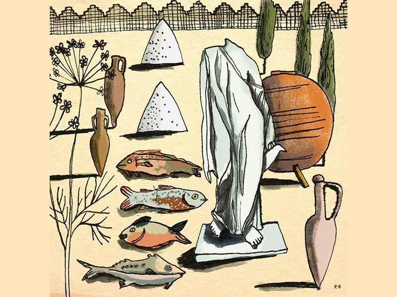 Illustration of fish used to make garum