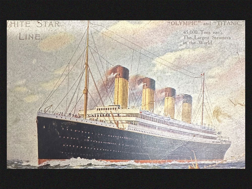 front of postcard
