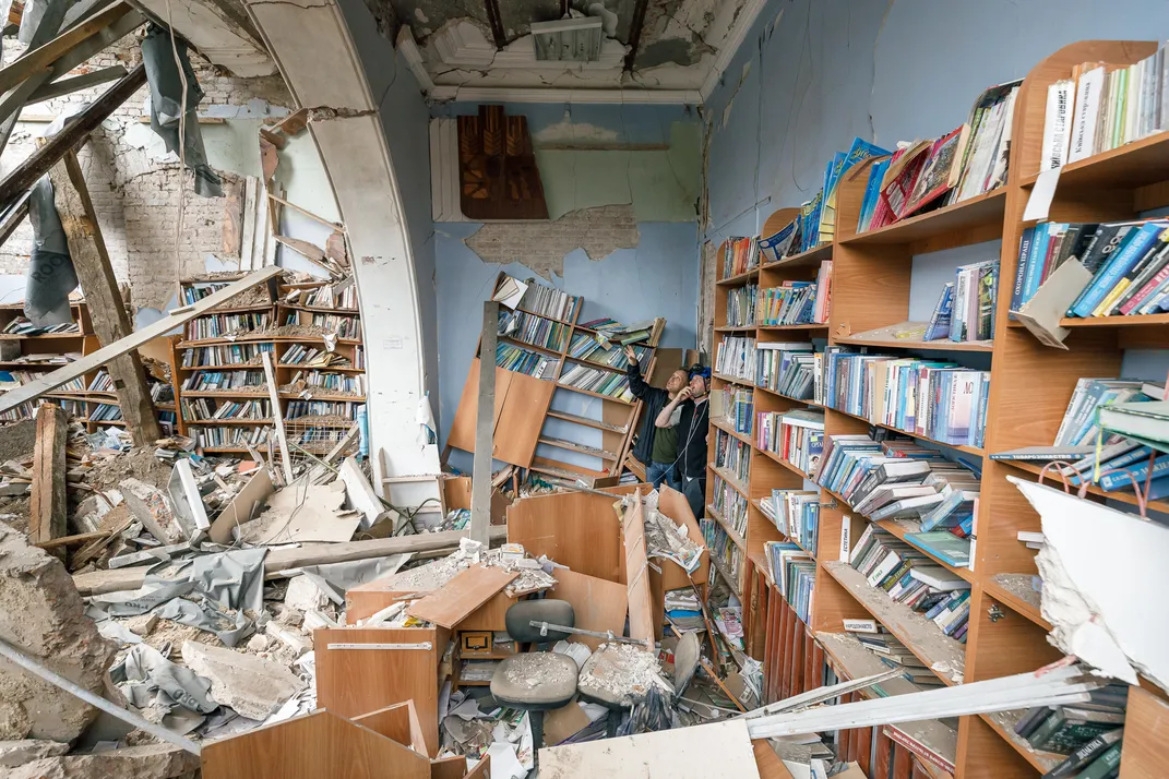 Chernihiv Library bombing March 2022